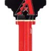 Hillman Arizona Diamondbacks Painted Key House/Office Universal Key Blank Single sided (Pack of 6)