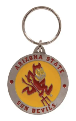 Hillman Arizona State Sun Devils Metal Silver Decorative Key Chain (Pack of 3)