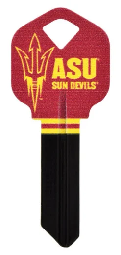 Hillman ASU Sun Devils Painted Key House/Office Universal Key Blank Single sided (Pack of 6)