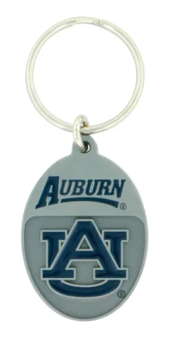Hillman Auburn University Metal Silver Decorative Key Chain (Pack of 3)