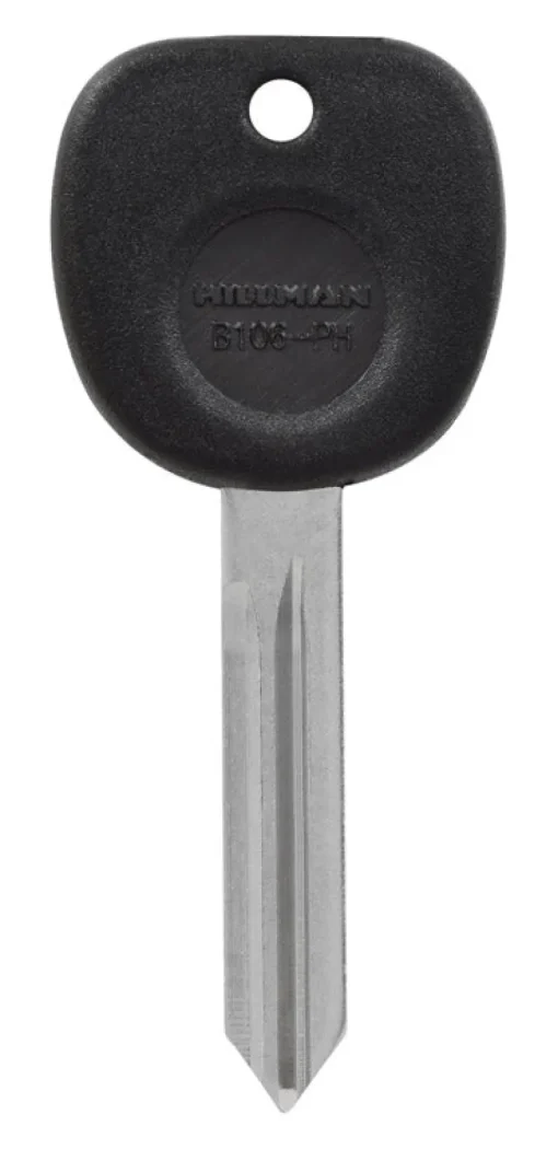 Hillman Black & Silver Brass Automotive B106PH Double Sided Key Blank for GM (Pack of 5)