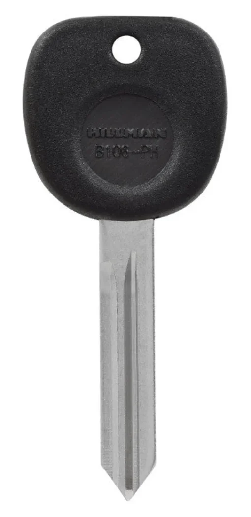 Hillman Black & Silver Brass Automotive B106PH Double Sided Key Blank for GM (Pack of 5)