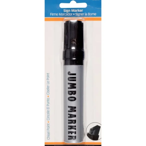 Hillman Black Chisel Tip Jumbo Marker 1 pk (Pack of 3)