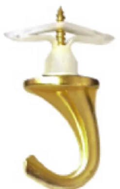 Hillman Brass Small Versa Hook 75 lb. capacity 2 pk (Pack of 5)