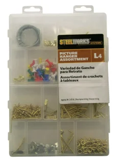 HILLMAN Brass-Plated Assorted Picture Hanging Set 500 pk