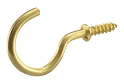 Hillman Brass-Plated Gold Cup/Picture Hook 1 lb 8 pk
