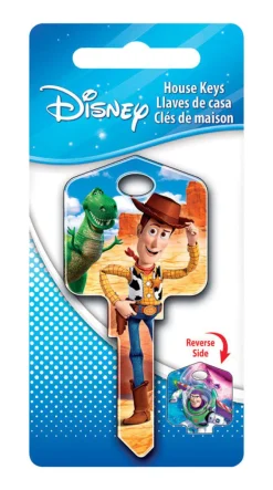 Hillman Disney Multicolored Brass #66/97 KW1/KW10 Buzz/Woody Single Sided Blank Key (Pack of 5)