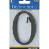 Hillman Distinctions 4 in. Gold Brass Screw-On Number 5 1 pc (Pack of 3)