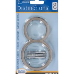 Hillman Distinctions 5 in. Silver Brushed Nickel Screw-On Number 8 1 pc (Pack of 3)