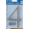 Hillman Distinctions 5 in. Silver Brushed Nickel Screw-On Number 4 1 pc (Pack of 3)
