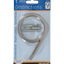 Hillman Distinctions 5 in. Silver Brushed Nickel Screw-On Number 9 1 pc (Pack of 3)