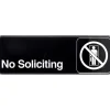 Hillman English Black No Soliciting Plaque 3 in. H X 9 in. W (Pack of 6)