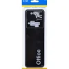 Hillman English Black Office Plaque 3 in. H X 9 in. W (Pack of 6)