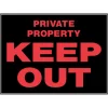 Hillman English Black Private Property Sign 15 in. H X 19 in. W (Pack of 6)