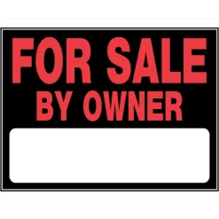 Hillman English Black Sign 15 in. H X 19 in. W (Pack of 6)