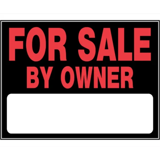 Hillman English Black Sign 15 in. H X 19 in. W (Pack of 6)