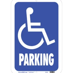 Hillman English Blue Handicap Sign 19 in. H X 15 in. W (Pack of 5)