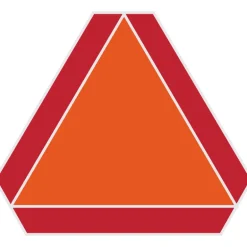 Hillman English Orange/Red Slow Moving Vehicle Sign 14 in. H X 16 in. W (Pack of 6)