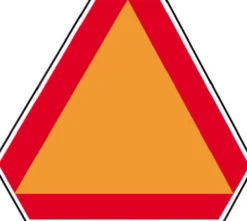 Hillman English Orange/Red Slow Moving Vehicle Sign 14 in. H X 16 in. W (Pack of 6)