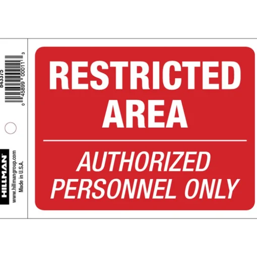 Hillman English Red Do Not Enter Decal 4 in. H X 6 in. W (Pack of 6)