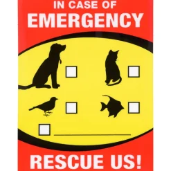 Hillman English Red Emergency Sign 6 in. H X 4 in. W (Pack of 6)