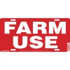 Hillman English Red Farm Use Sign 6 in. H X 12 in. W (Pack of 6)