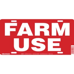 Hillman English Red Farm Use Sign 6 in. H X 12 in. W (Pack of 6)