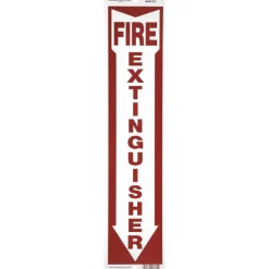 Hillman English Red Fire Extinguisher Sign 18 in. H X 4 in. W (Pack of 6)