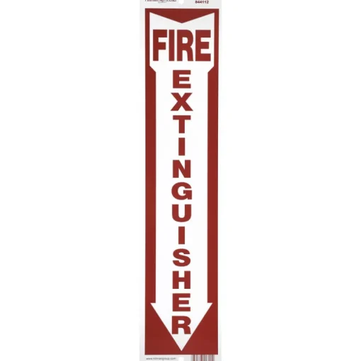 Hillman English Red Fire Extinguisher Sign 18 in. H X 4 in. W (Pack of 6)