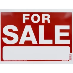 Hillman English Red For Sale Sign 10 in. H X 14 in. W (Pack of 6)