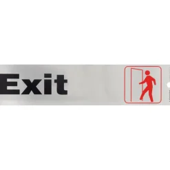 Hillman English Silver Exit Decal 2 in. H X 8 in. W (Pack of 6)
