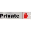 Hillman English Silver Private Decal 2 in. H X 8 in. W (Pack of 6)
