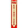 Hillman English White Fire Extinguisher Decal 18 in. H X 4 in. W (Pack of 10)