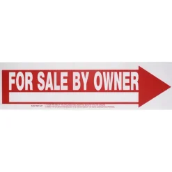 Hillman English White For Sale Sign 6 in. H X 24 in. W (Pack of 6)