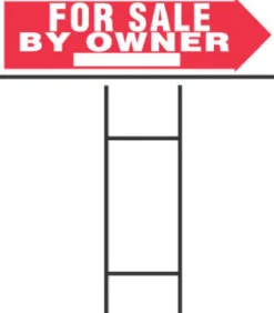 Hillman English White For Sale Sign 6 in. H X 24 in. W (Pack of 6)