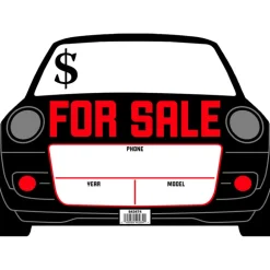 Hillman English White For Sale Sign 10 in. H X 14 in. W (Pack of 6)