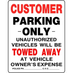 Hillman English White No Parking Sign 19 in. H X 15 in. W (Pack of 6)