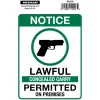 Hillman English White Notice Sign 10 in. H X 14 in. W (Pack of 6)