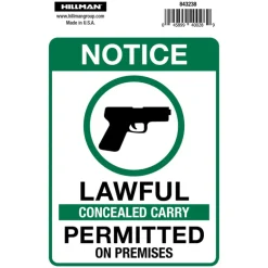 Hillman English White Notice Sign 10 in. H X 14 in. W (Pack of 6)