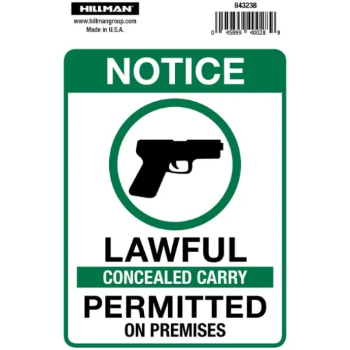 Hillman English White Notice Sign 10 in. H X 14 in. W (Pack of 6)