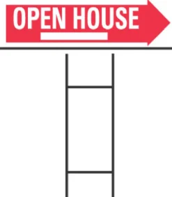 Hillman English White Open House Sign 6 in. H X 24 in. W (Pack of 6)