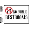 Hillman English White Restroom Decal 4 in. H X 6 in. W (Pack of 6)