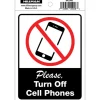 Hillman English White Safety Decal 6 in. H X 4 in. W (Pack of 6)