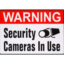 Hillman English White Security Decal 4 in. H X 6 in. W (Pack of 6)