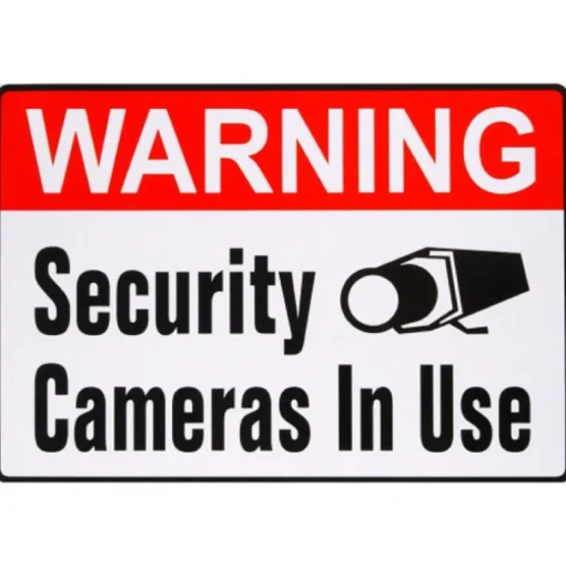 Hillman English White Security Decal 4 in. H X 6 in. W (Pack of 6)