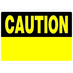Hillman English Yellow Caution Sign 10 in. H X 14 in. W (Pack of 6)