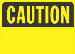 Hillman English Yellow Caution Sign 10 in. H X 14 in. W (Pack of 6)