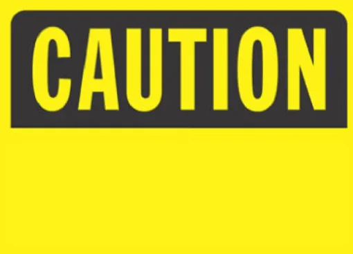 Hillman English Yellow Caution Sign 10 in. H X 14 in. W (Pack of 6)