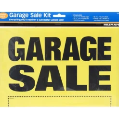 Hillman English Yellow Garage Sale Sign Kit 8 in. H X 12 in. W (Pack of 5)