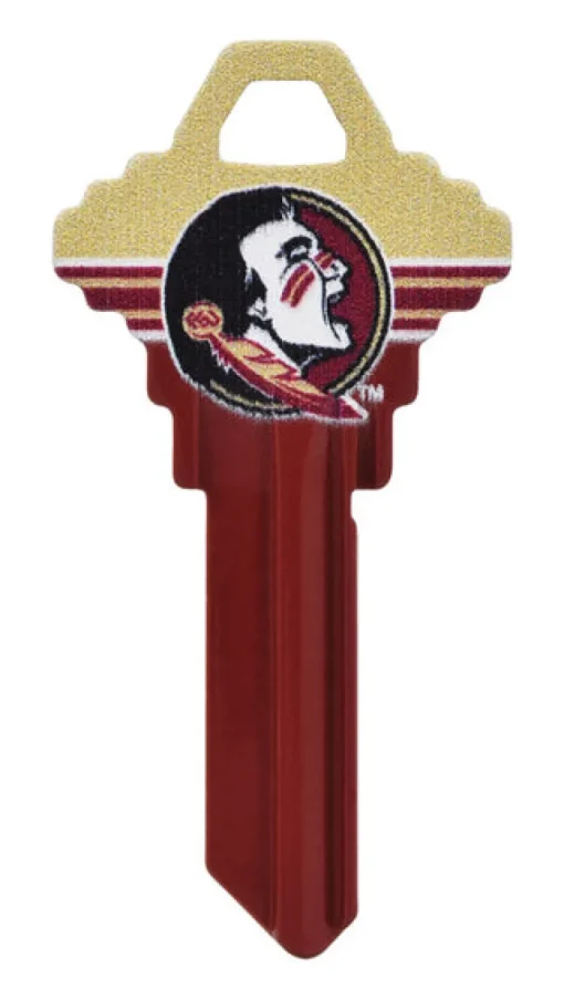 Hillman Florida State Seminoles Painted Key House/Office Universal Key Blank Single sided (Pack of 6)